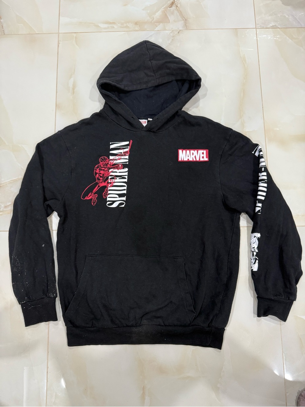 Marvel Black Spider-Man Graphic Pullover Hoodie